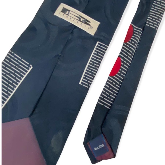 Abstract Geometric Silk Tie - Picture 5 of 5